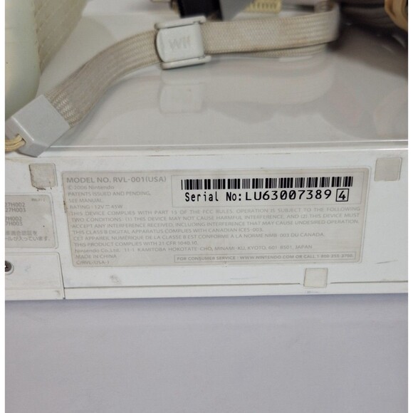 Nintendo WII Console w/ Cables, Sensor, Controller TESTED AND WORKS White - Picture 5 of 14